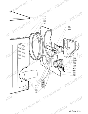 Схема №2 AWG 255 с изображением Запчасть для электросушки Whirlpool 481246279727