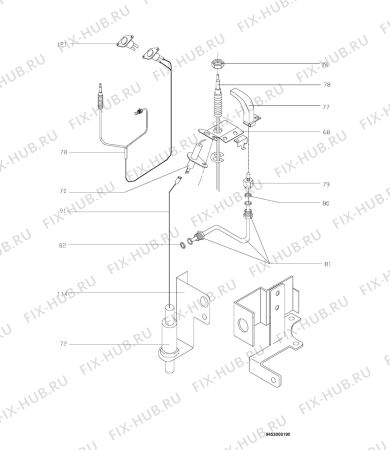 Взрыв-схема комплектующей Electrolux GWH275TRB - Схема узла Section 3