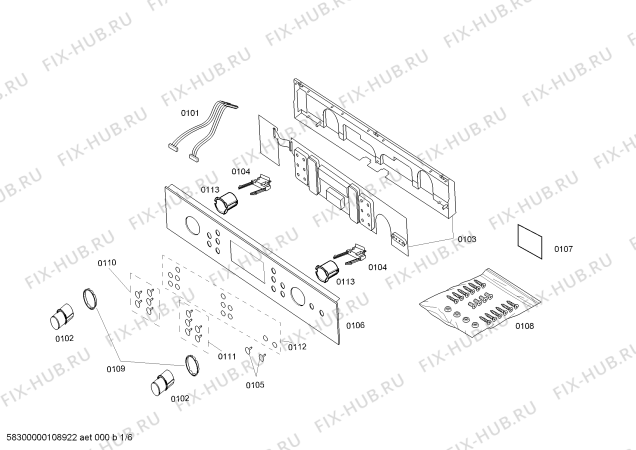 Схема №4 HBC86P770 с изображением Модуль реле для плиты (духовки) Bosch 00641183