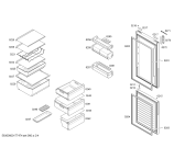 Схема №1 KG36NXL41 Siemens с изображением Дверь морозильной камеры для холодильной камеры Siemens 00713333