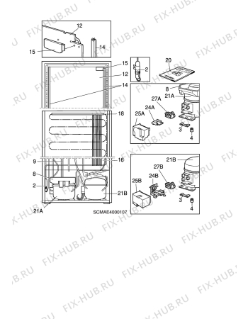 Взрыв-схема холодильника Electrolux ER8412B - Схема узла C10 Cold, users manual