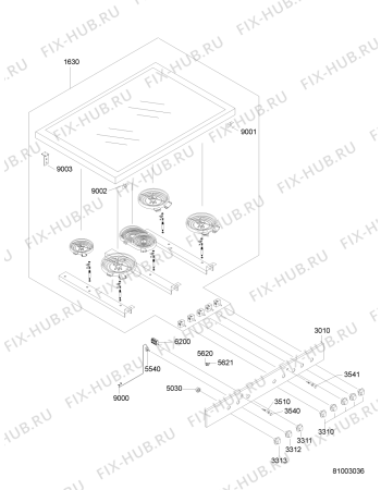 Схема №2 ACM 930 IX с изображением Кнопка для электропечи Whirlpool 480121101537