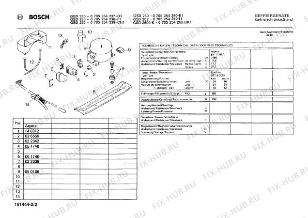 Взрыв-схема холодильника Bosch 0705254242 GSD262 - Схема узла 02