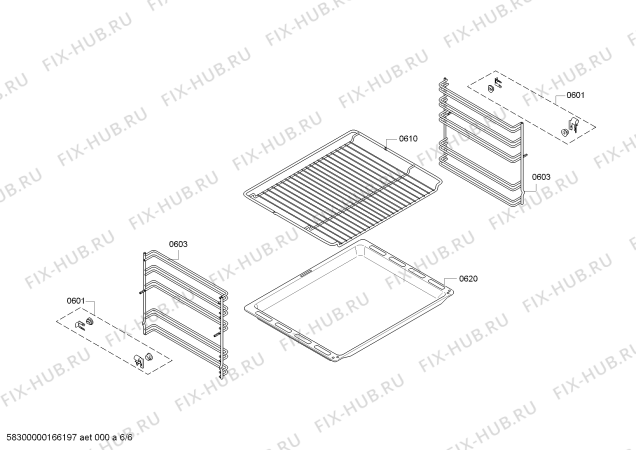 Взрыв-схема плиты (духовки) Bosch HBA23B120R Bosch Made in Germany - Схема узла 06