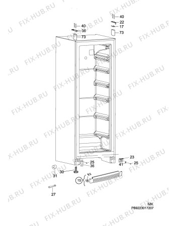Взрыв-схема холодильника Aeg A82920GNX3 - Схема узла C10 Cabinet