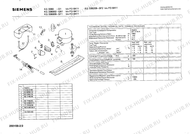 Взрыв-схема холодильника Siemens KG336002 - Схема узла 02