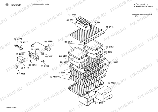 Схема №3 KSU4150IE с изображением Цоколь для холодильника Bosch 00092035