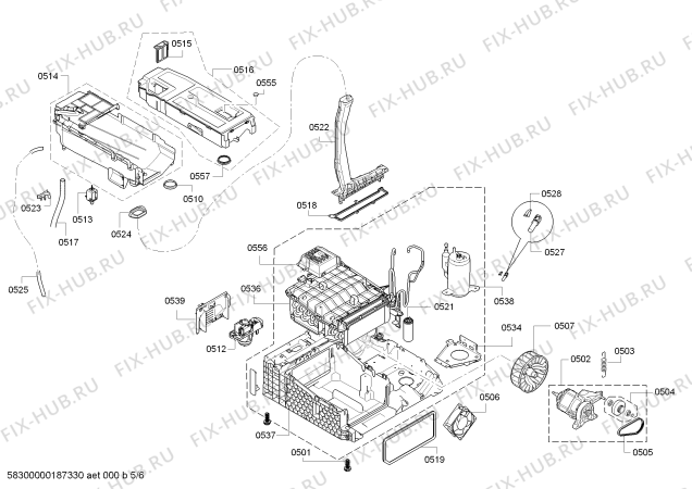 Взрыв-схема сушильной машины Bosch WTW875W0 - Схема узла 05