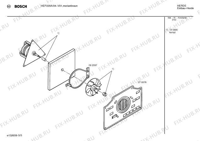 Схема №2 HEP220A с изображением Фронтальное стекло для плиты (духовки) Bosch 00351018