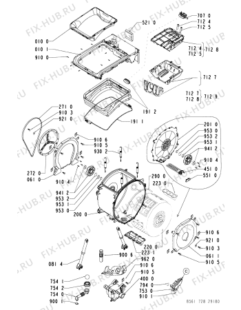 Схема №2 AWA 728 с изображением Декоративная панель для стиралки Whirlpool 481245219857