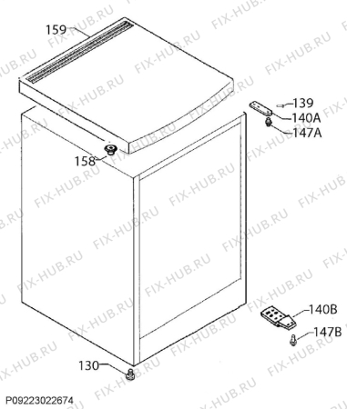 Взрыв-схема холодильника Husqvarna QT85W - Схема узла Housing 001