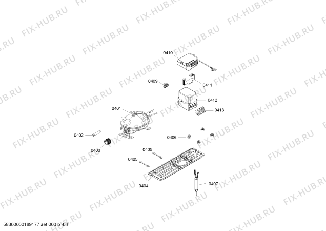 Взрыв-схема холодильника Siemens KG30AS150C - Схема узла 04