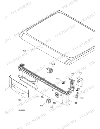 Взрыв-схема стиральной машины Indesit IDC73EU (F066185) - Схема узла