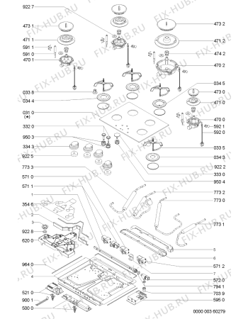 Схема №1 TGE 4407 SW с изображением Втулка для электропечи Whirlpool 481244039014