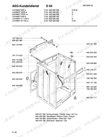 Взрыв-схема стиральной машины Aeg LAV9039 W - Схема узла Housing 001