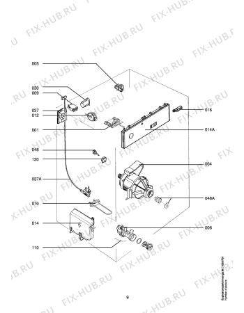 Взрыв-схема стиральной машины Aeg LAV74600-W - Схема узла Electrical equipment