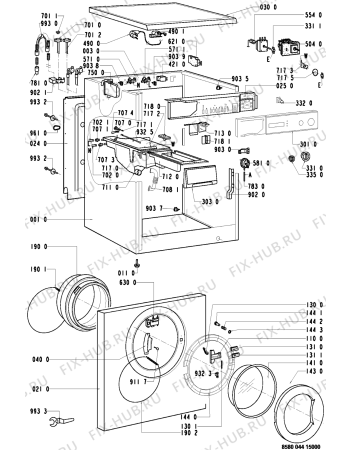 Схема №2 AWP 044 с изображением Ручка (крючок) люка для стиралки Whirlpool 481949878284