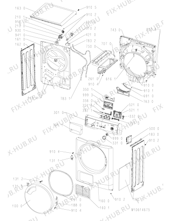 Схема №2 TRWP 7700 с изображением Блок управления для стиральной машины Whirlpool 481010588045