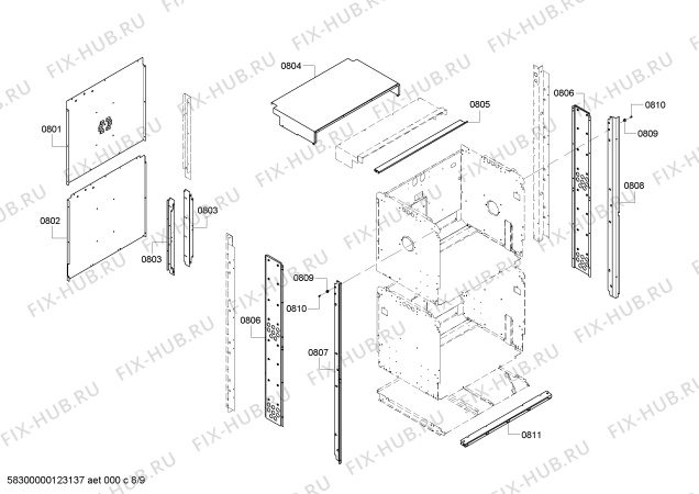 Схема №7 DM302ES с изображением Кабель для плиты (духовки) Bosch 00640615