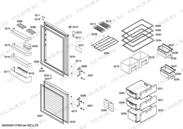 Схема №2 KGV76E4DE с изображением Вкладыш в панель для холодильника Bosch 00700685