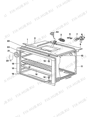 Взрыв-схема плиты (духовки) Nestor Martin 604G16-2 - Схема узла Oven equipment