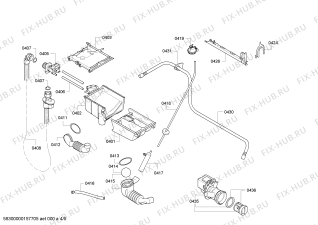 Взрыв-схема стиральной машины Siemens WM14E424 iQ300 varioPerfect - Схема узла 04