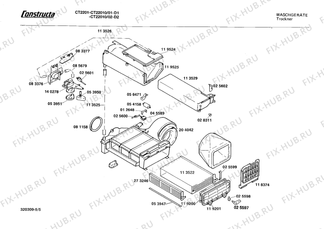 Схема №4 CT45000021 CT4500 с изображением Вставка для электросушки Bosch 00028312