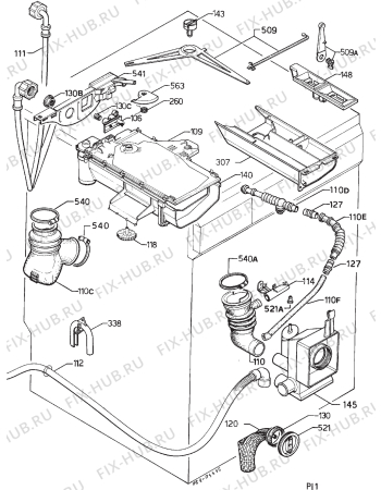 Взрыв-схема стиральной машины Zanussi FJ963 - Схема узла Hydraulic System 272