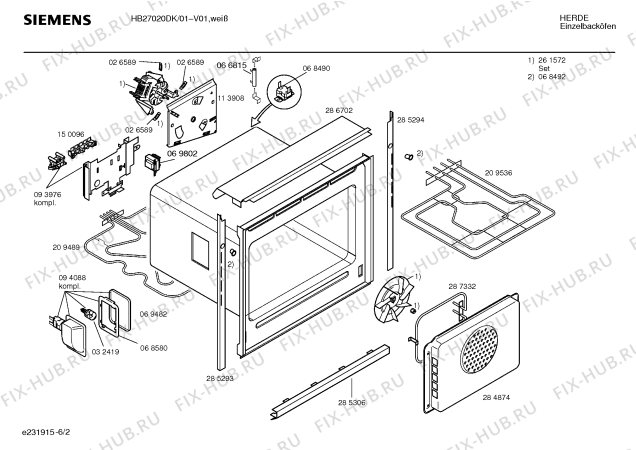 Схема №6 HB27020DK с изображением Ручка двери для плиты (духовки) Siemens 00286084