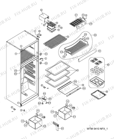 Схема №4 WTH5410 NFW с изображением Поверхность для холодильной камеры Whirlpool 482000014059