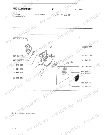 Взрыв-схема плиты (духовки) Aeg 770 B VARIO - Схема узла Section4