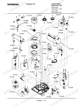 Схема №8 FA294G4 с изображением Кронштейн для видеоэлектроники Siemens 00795597