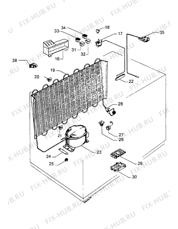 Взрыв-схема холодильника Marijnen CM6280SF - Схема узла Cooling system 017