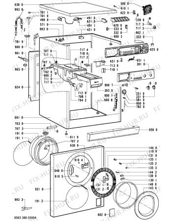 Схема №2 WAS 4740-B с изображением Переключатель (таймер) для стиралки Whirlpool 481228218914