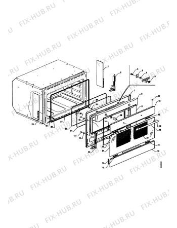 Взрыв-схема комплектующей Electrolux EOB928X - Схема узла Upper door