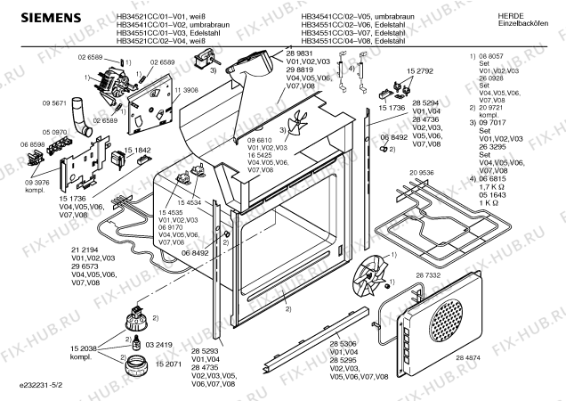 Схема №2 HB34521CC с изображением Панель управления для плиты (духовки) Siemens 00296322