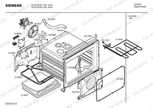 Схема №3 HL54024 Siemens с изображением Ручка управления духовкой для духового шкафа Siemens 00189084