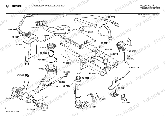 Схема №3 WFK4020NL WFK4020 с изображением Панель управления для стиралки Bosch 00277725