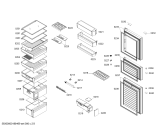 Схема №1 KGF28A2W2C с изображением Выдвижной ящик для холодильной камеры Bosch 11007690