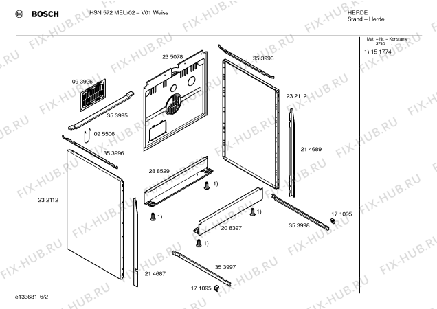 Схема №3 HSN572MEU с изображением Стеклокерамика для плиты (духовки) Bosch 00235622