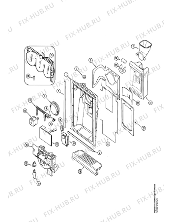Взрыв-схема холодильника Electrolux EK600FCCN - Схема узла Internal parts