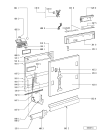 Схема №1 DWF446W 200 270 51 с изображением Обшивка для электропосудомоечной машины Whirlpool 481245370839