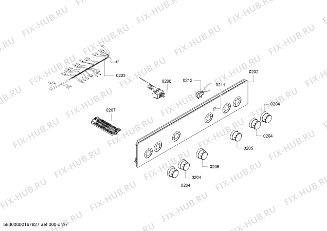 Схема №3 FRS4110WML с изображением Кабель для плиты (духовки) Bosch 00751929