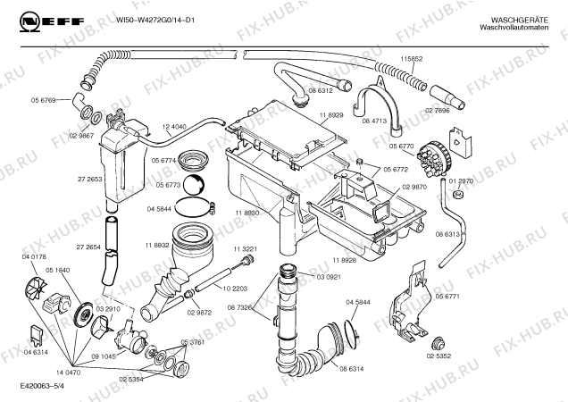 Схема №3 W4272G1 WI50 с изображением Ручка для стиралки Bosch 00088502
