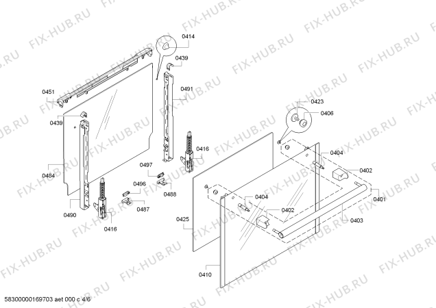 Взрыв-схема плиты (духовки) Bosch HBA23B223 - Схема узла 04