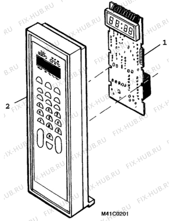 Взрыв-схема микроволновой печи Unknown HN2308 - Схема узла H40 Panel, users manual  D