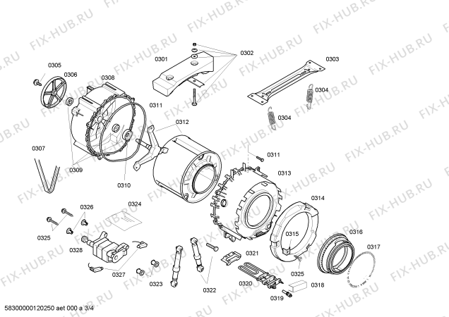 Схема №2 3TS760C с изображением Панель управления для стиралки Bosch 00446925