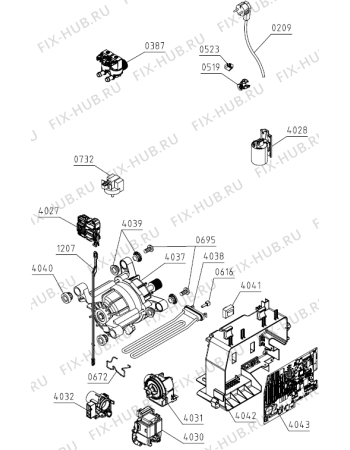 Взрыв-схема стиральной машины Panasonic NA-149XRW (570970, PS15/P9140) - Схема узла 03