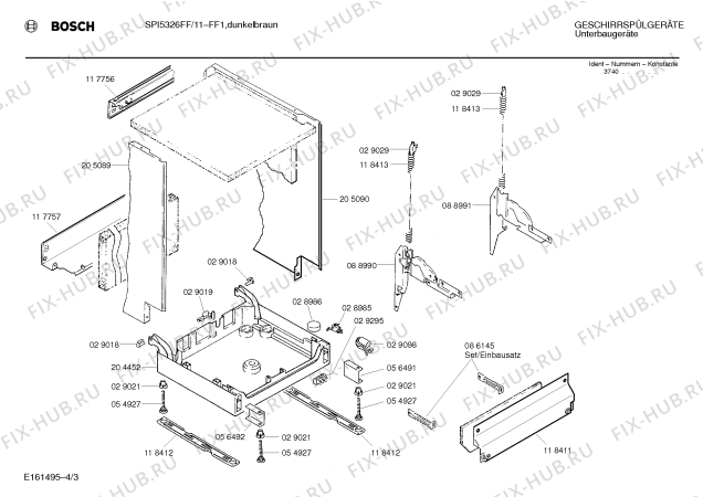 Схема №2 SMZ3021 с изображением Вставка для посудомойки Bosch 00271484