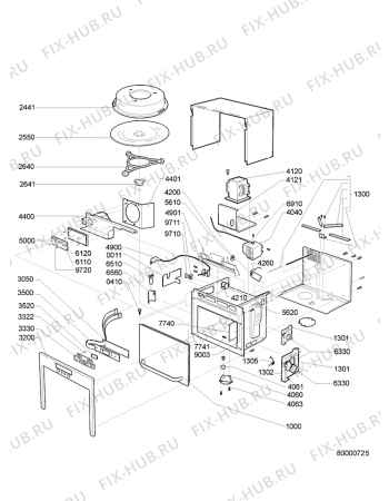 Схема №1 AMW 410 AL с изображением Сенсорная панель для свч печи Whirlpool 480120100069